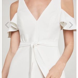 BCBG Cold-Shoulder Peplum Top